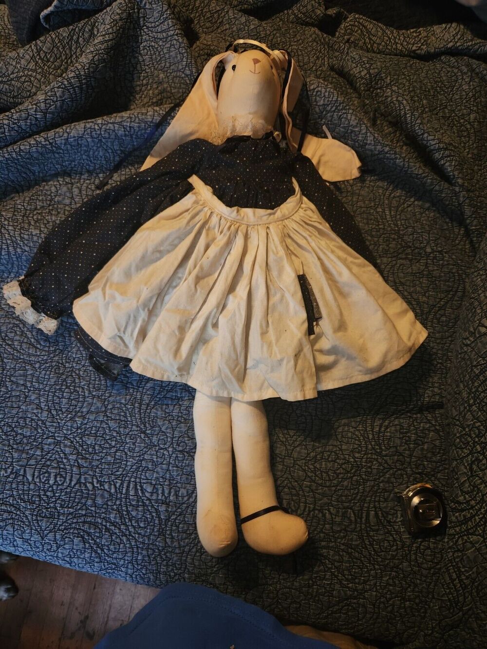 Vintage Flop Ear Rag Rabbit With Dress